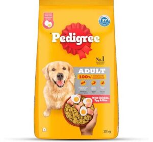 Pedigree Adult Dry Dog Food, Chicken, Egg & Rice – 10 kg