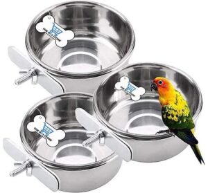 THE DDS STORE Bird Seed Feeder Cups Food Water Feed Bowls 