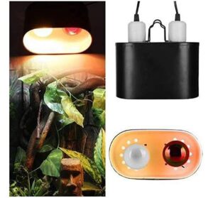 Hesxuno Reptile Light Fixture Terrarium Heat Lamp Dome Reptile Lighting Stand For Iguanas, Turtles