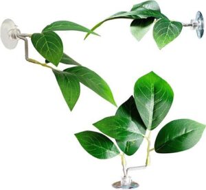 Ancbace Fish Leaf Pad Fish Tank Accessories Aquarium Décor Simulating 3 Pcs Adjustable